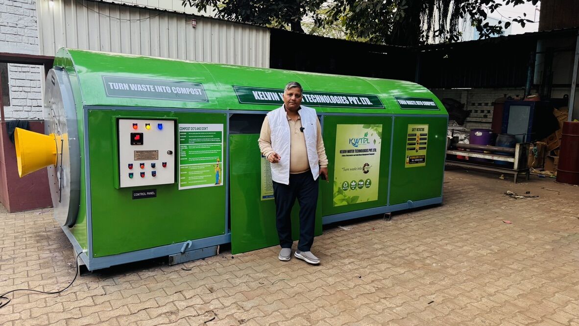 K-Drum natural composter at municipal facility